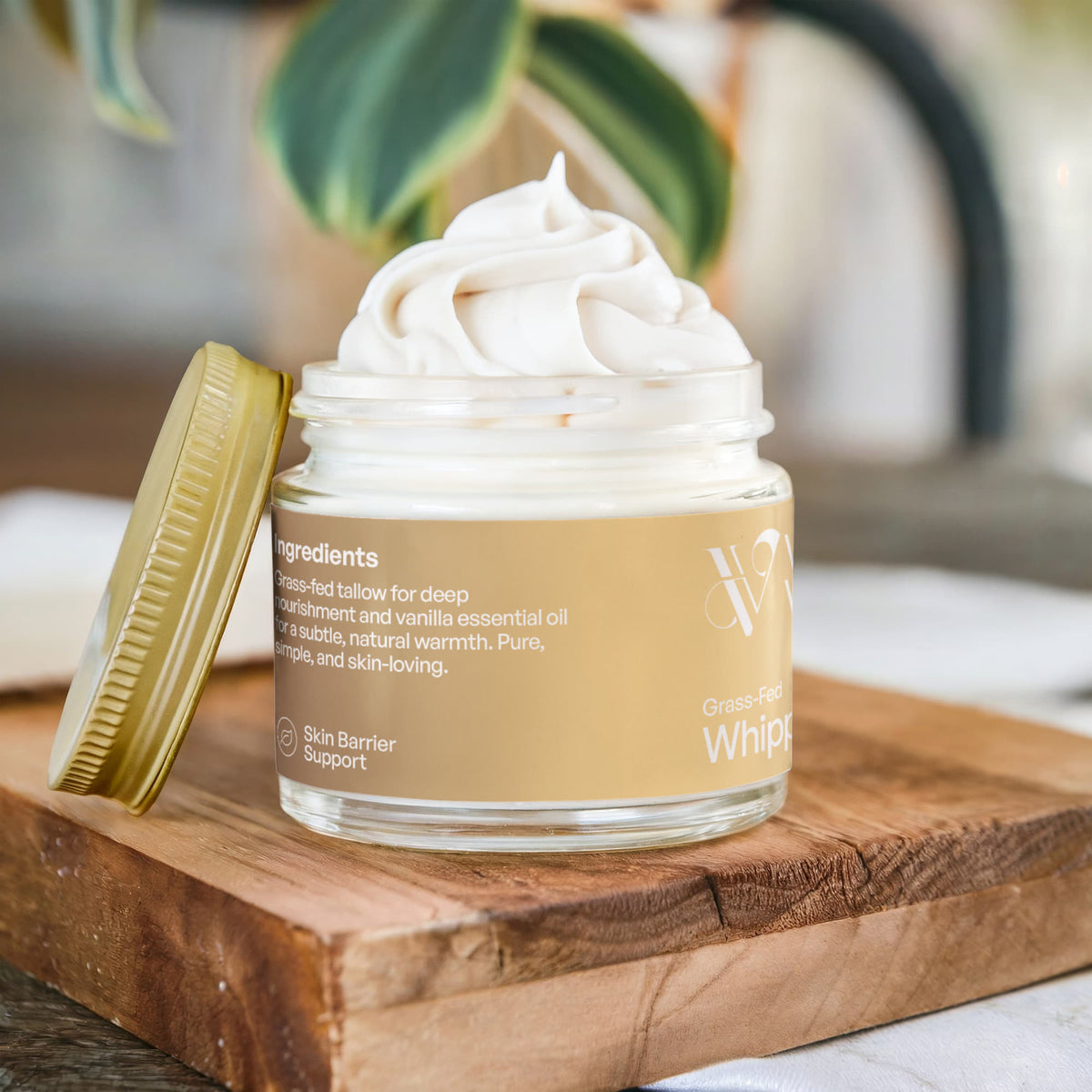 Whipped Grass-Fed Tallow Balm with Vanilla Bean
