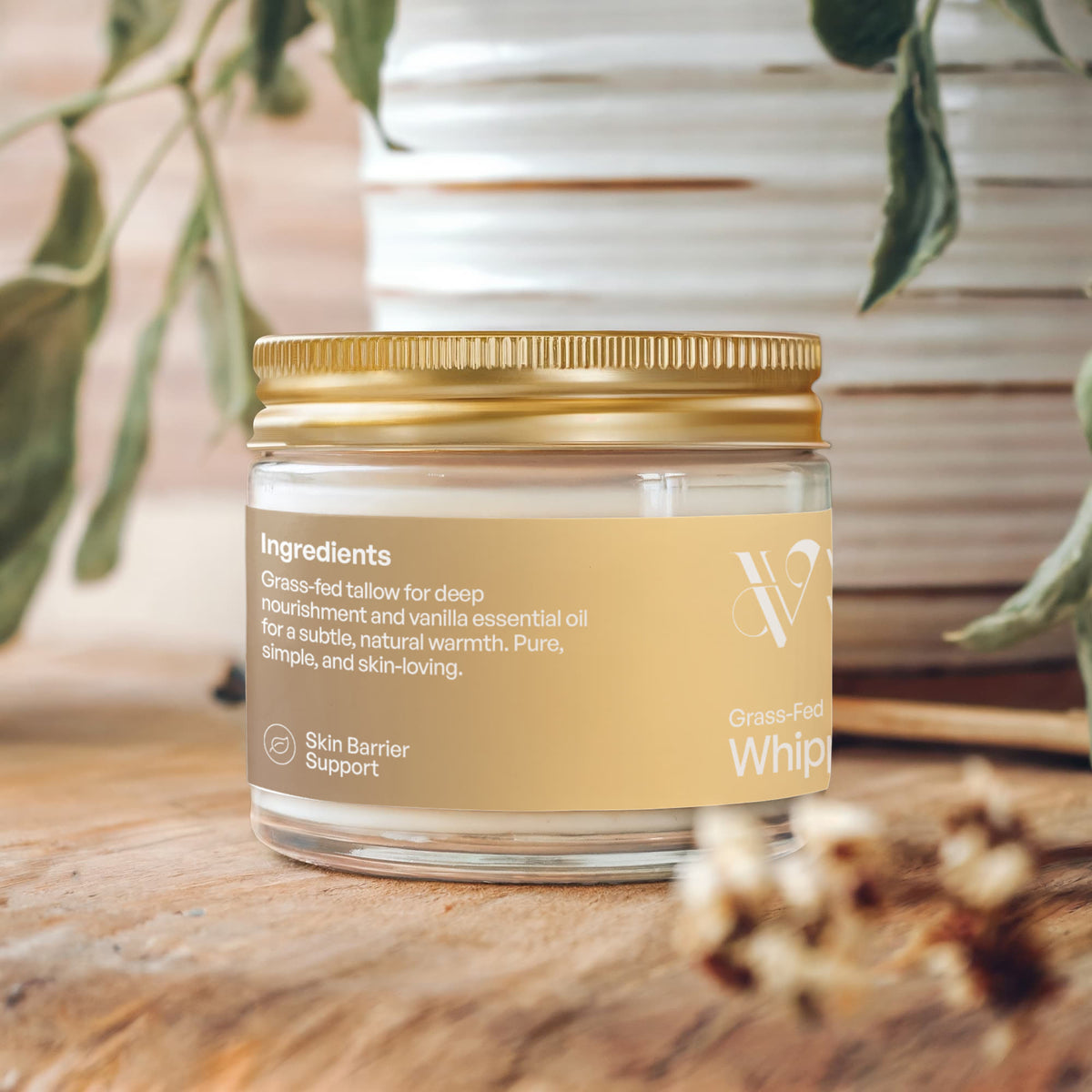 Whipped Grass-Fed Tallow Balm with Vanilla Bean