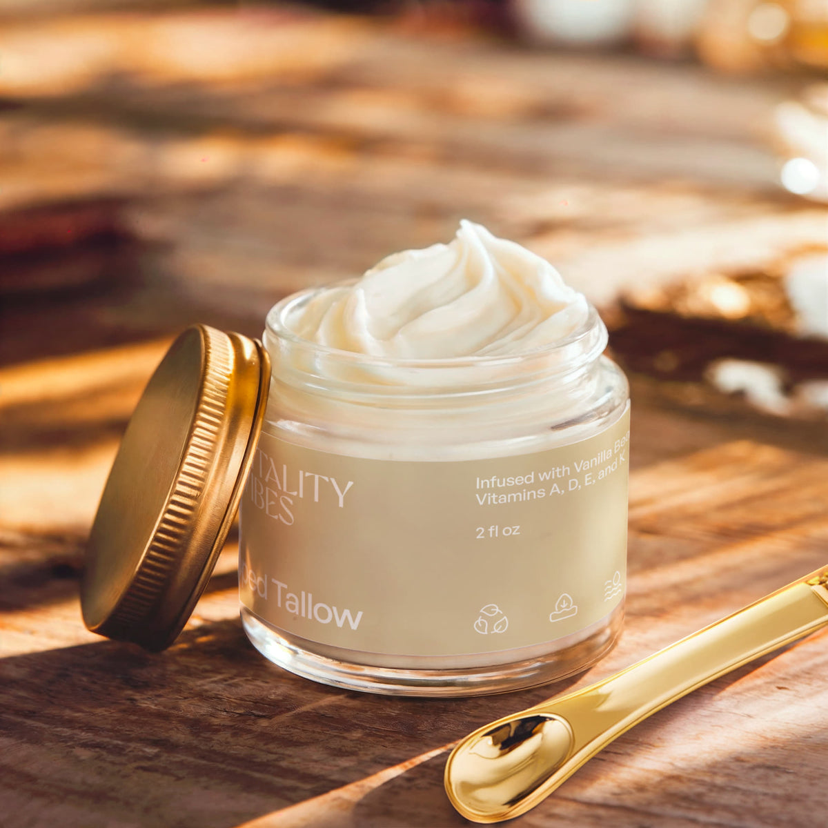 Whipped Grass-Fed Tallow Balm with Vanilla Bean
