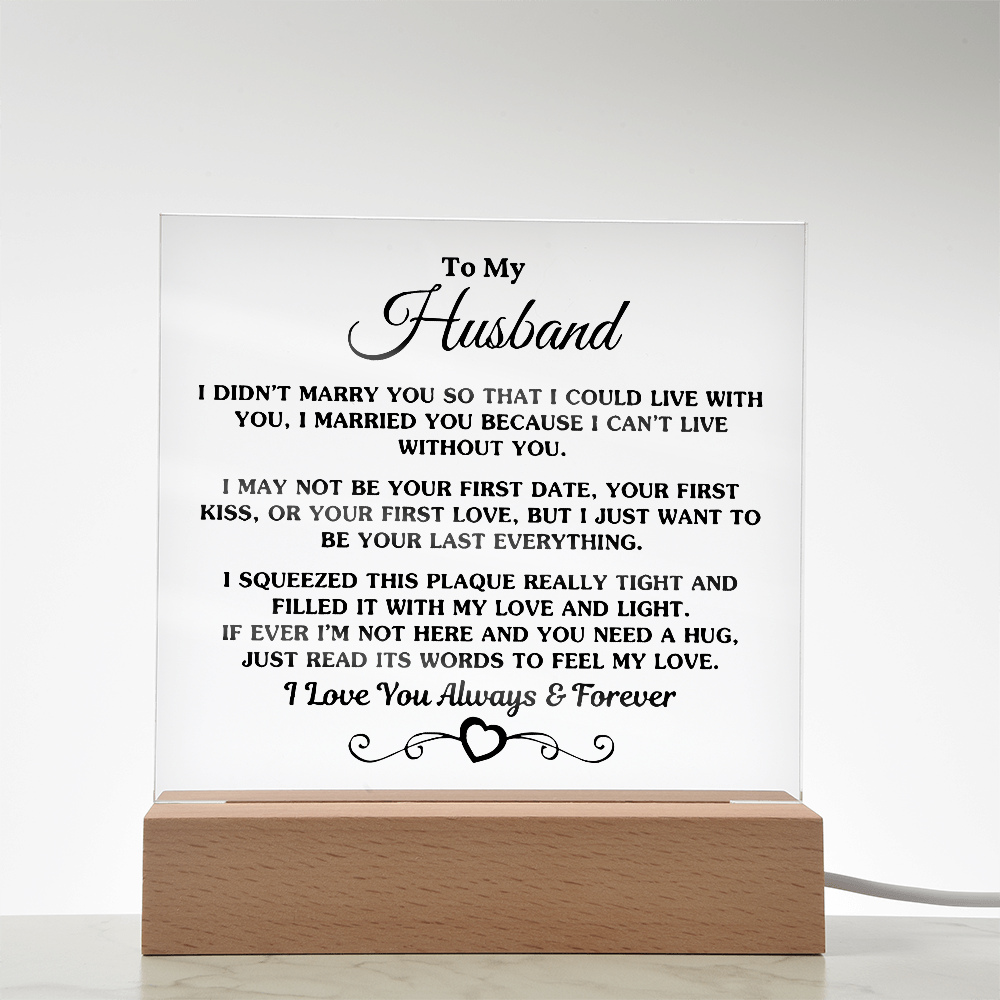 To My Husband | Square Acrylic Plaque
