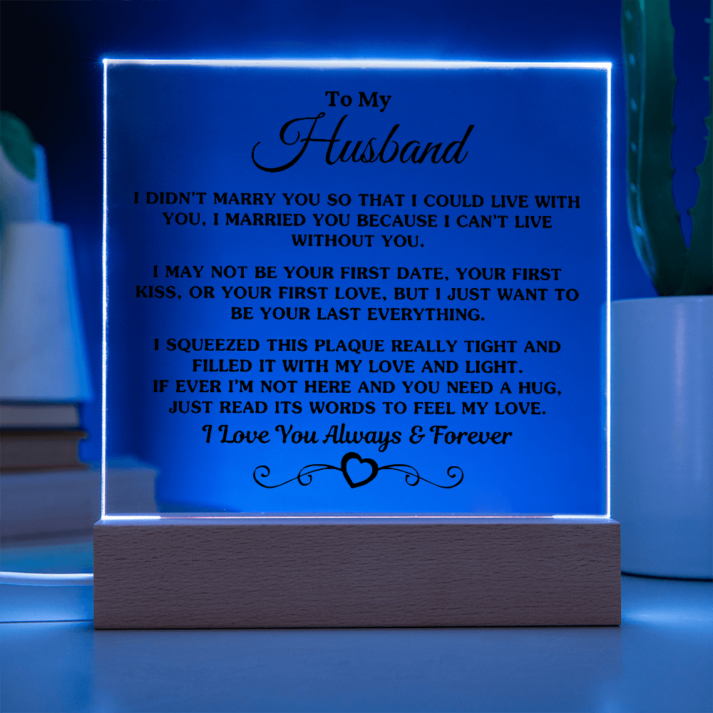 To My Husband | Square Acrylic Plaque