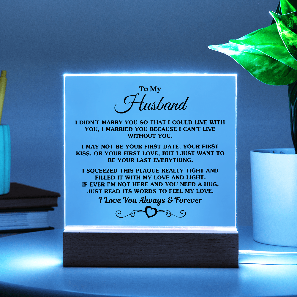 To My Husband | Square Acrylic Plaque