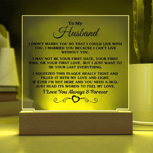 To My Husband | Square Acrylic Plaque