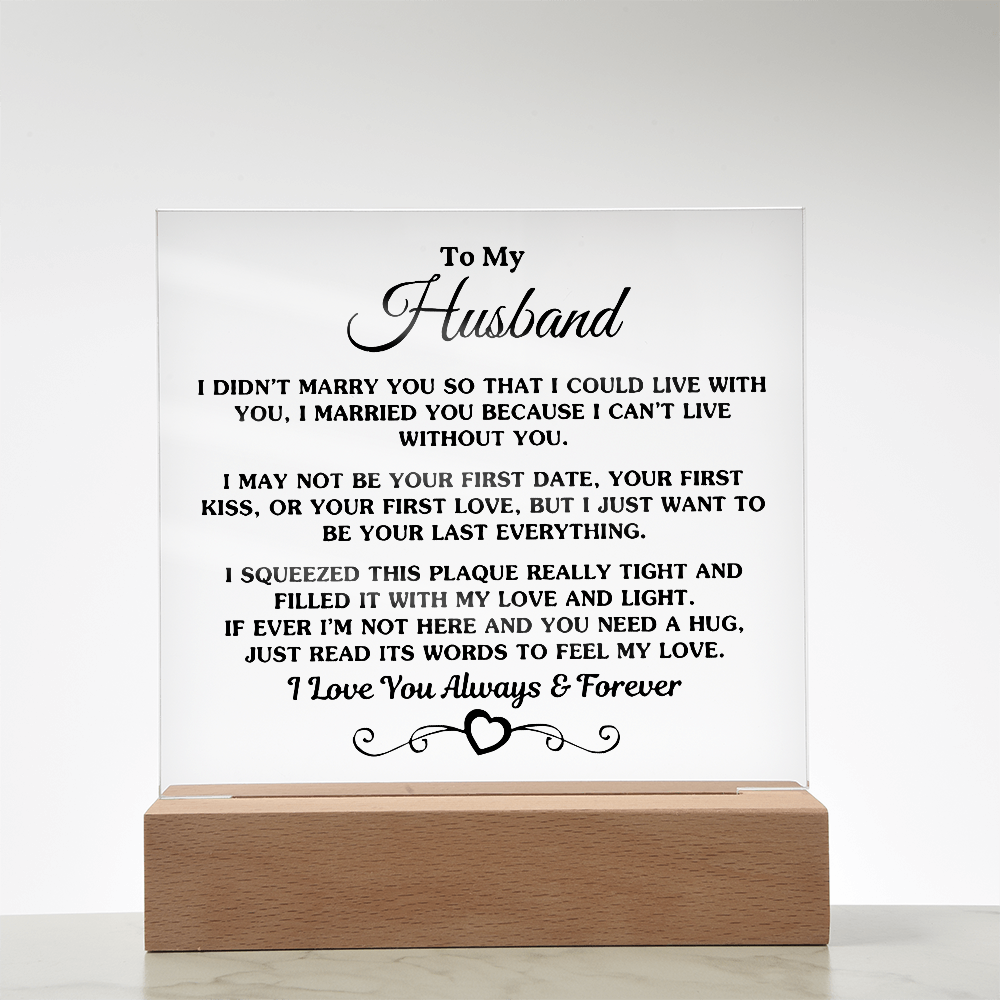 To My Husband | Square Acrylic Plaque
