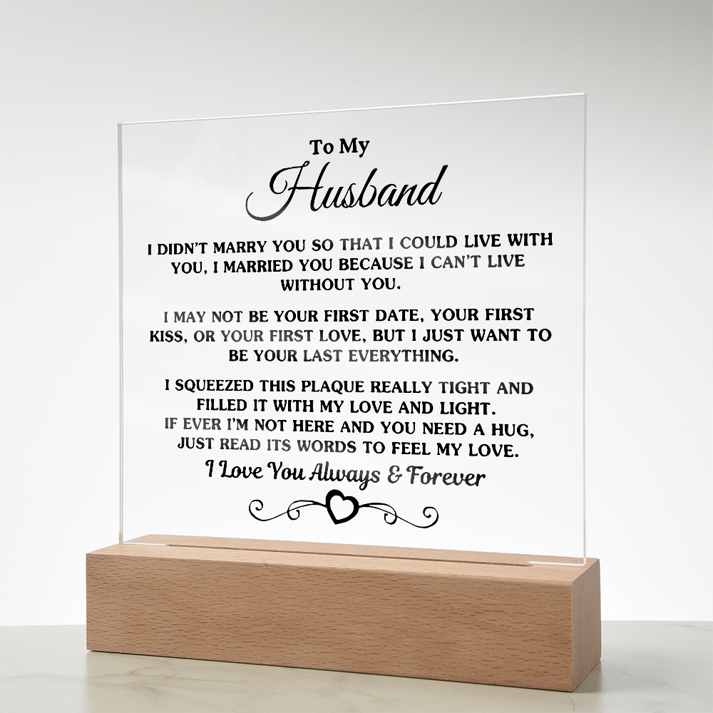 To My Husband | Square Acrylic Plaque