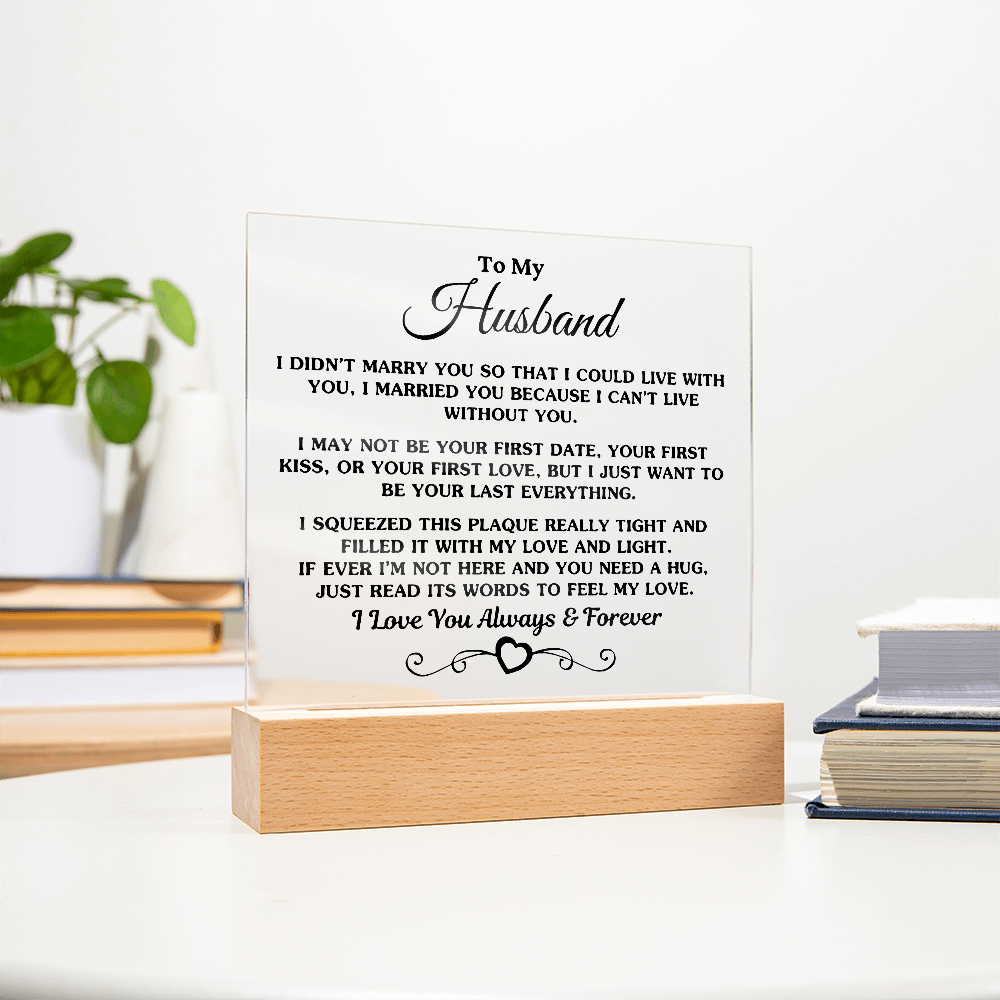 To My Husband | Square Acrylic Plaque