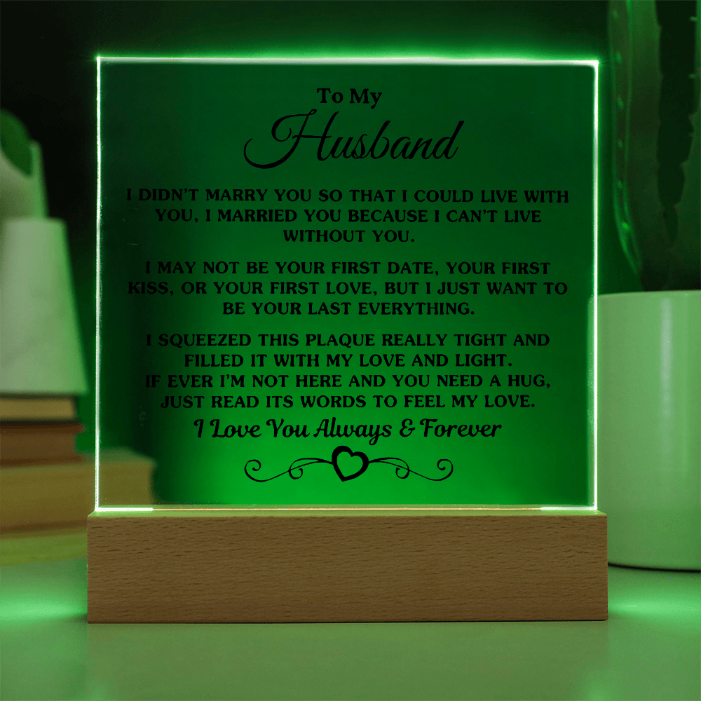 To My Husband | Square Acrylic Plaque