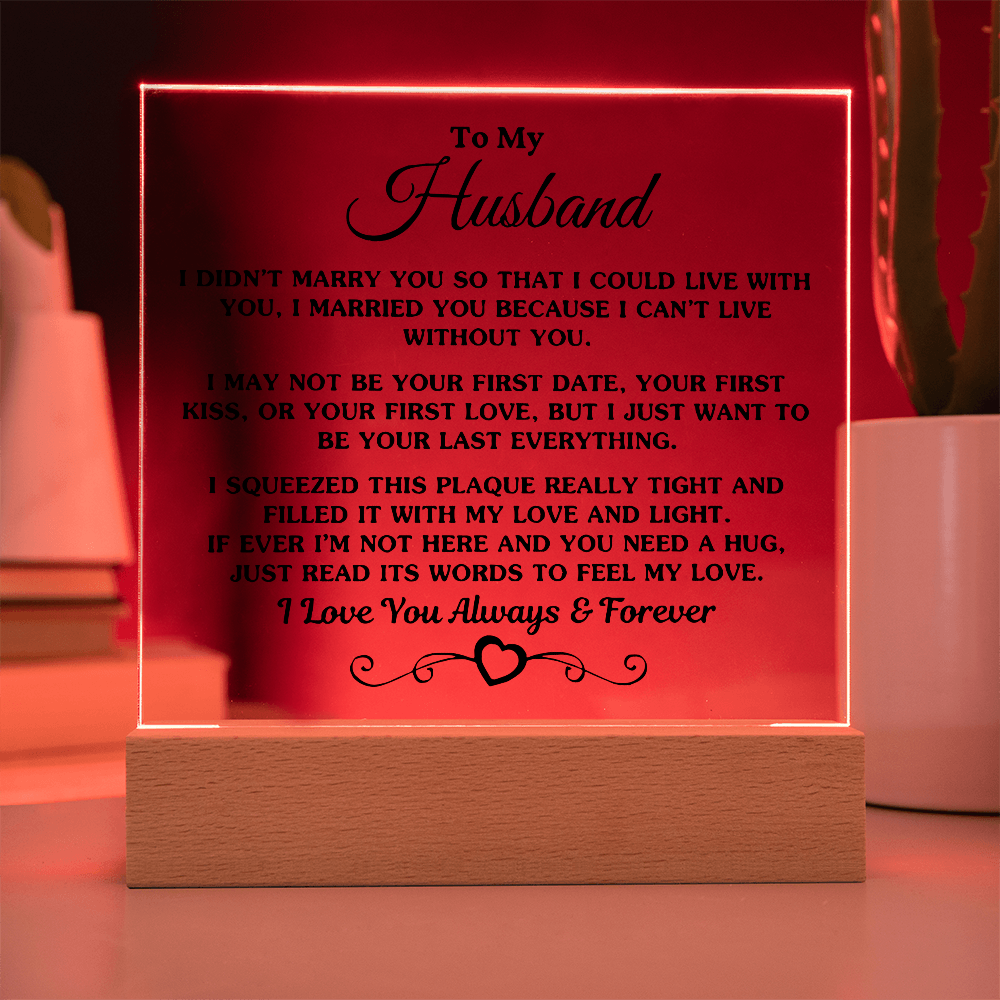 To My Husband | Square Acrylic Plaque